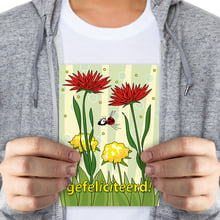 Gefeliciteerd bloemen - groot
