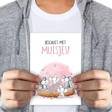 Beschuit met muisjes! Meisje - groot