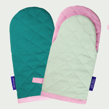 Ovenwanten set Forest pastel