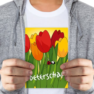 Wenskaart Beterschap bloemen