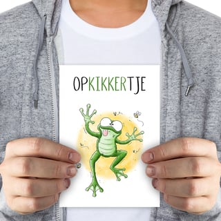Wenskaart Opkikkertje