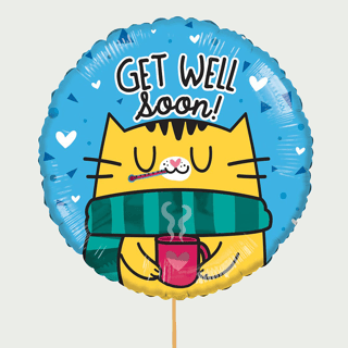 Ballon Get well soon cat!
