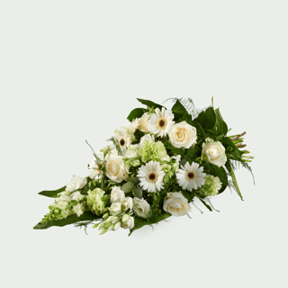 Bouquet funéraire Intense blanc