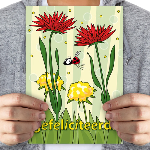 Gefeliciteerd bloemen - mega