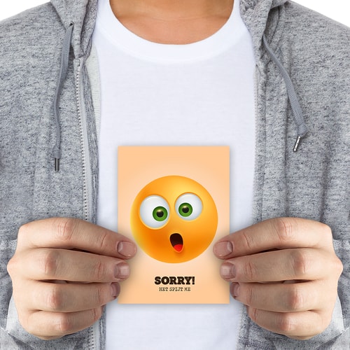 Sorry! Het spijt me - normaal