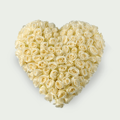Serein coeur blanc - 45 cm