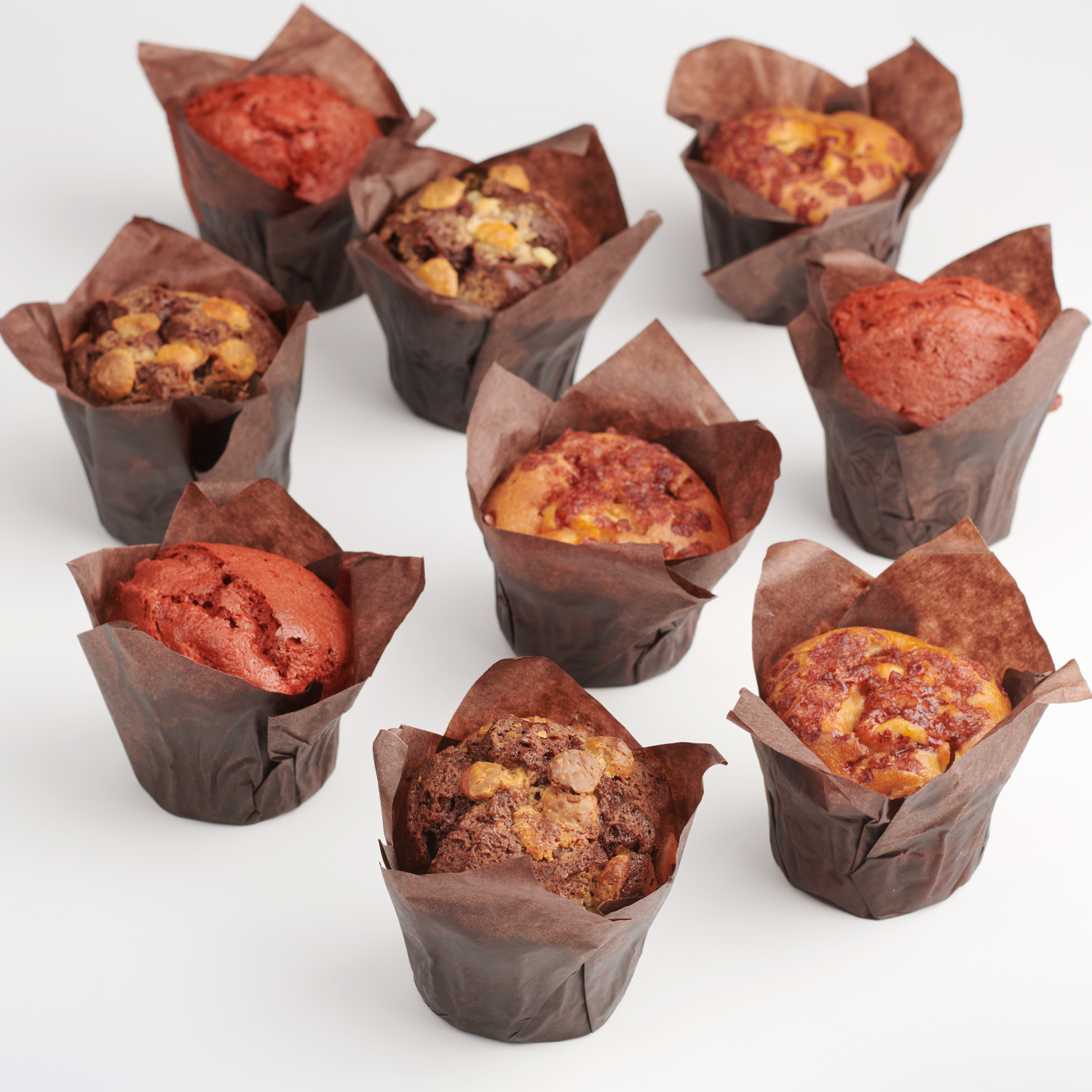 Muffins - Choco, velvet & Kaneel - Taart bestellen en bezorgen - Toptaarten